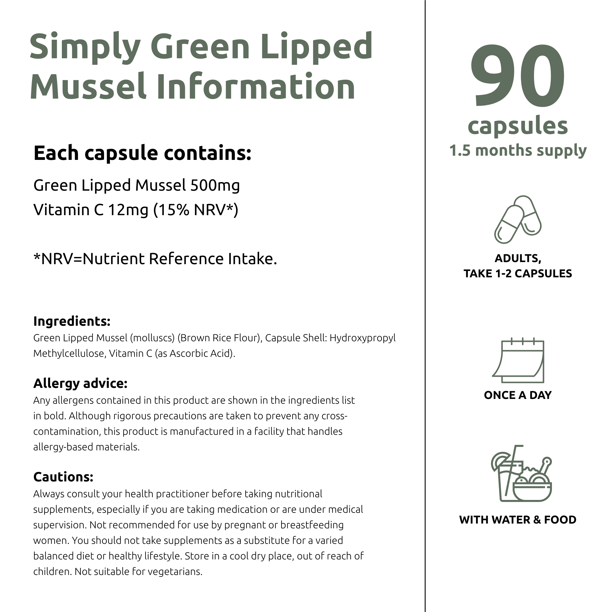 Simply Green Lipped Mussel - Simply Sensitivity Checks - GB